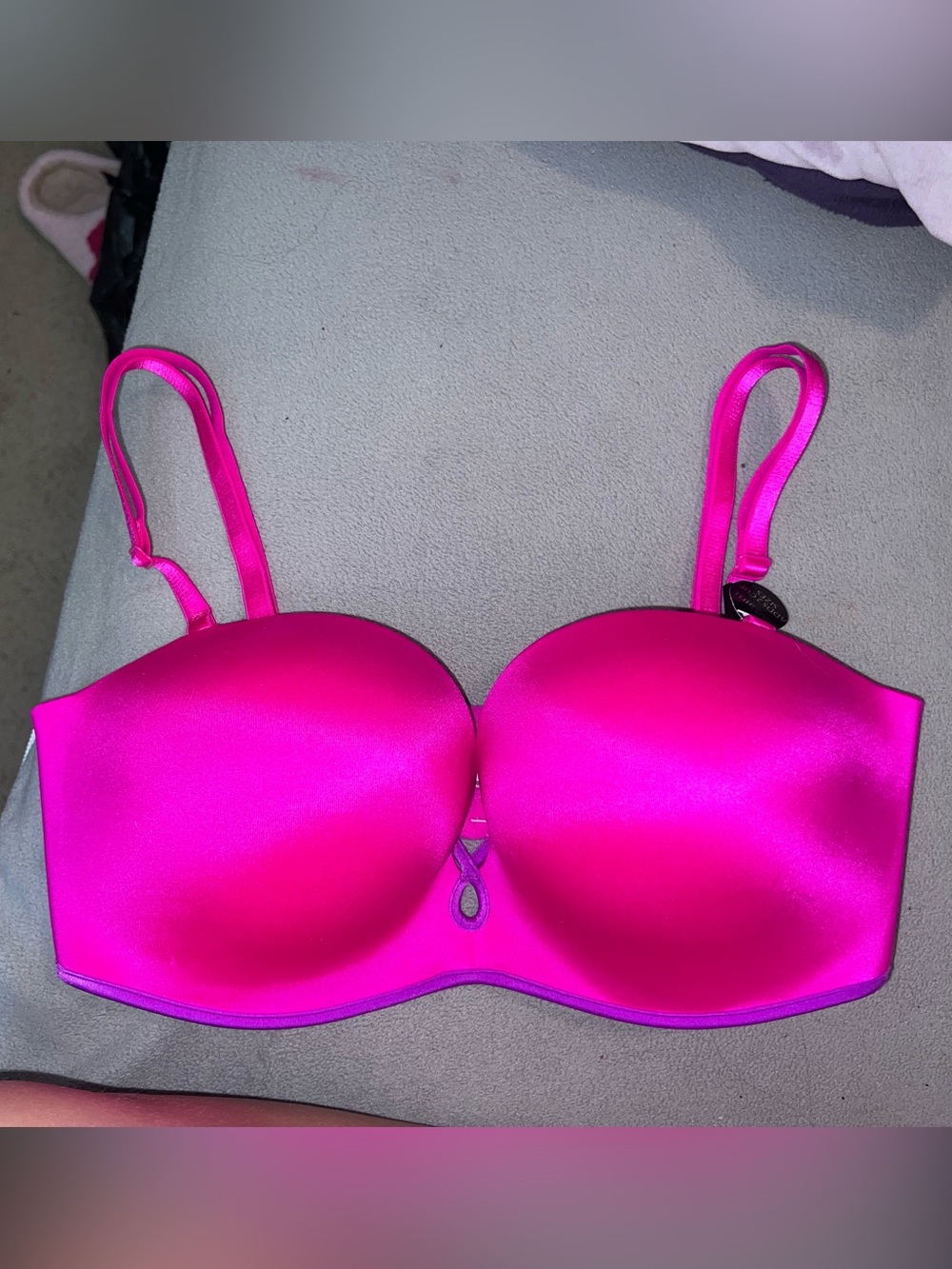 Victoria's Secret Hot Pink Strapless Bombshell Bra